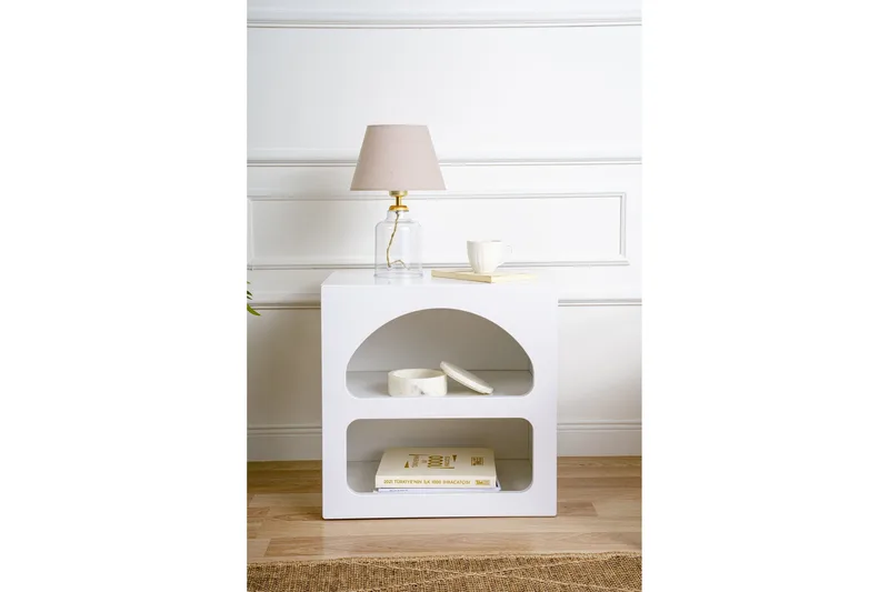 Lorin Nattbord 50 cm - Hvit - Møbler - Bord - Avlastningsbord - Sengebord & nattbord