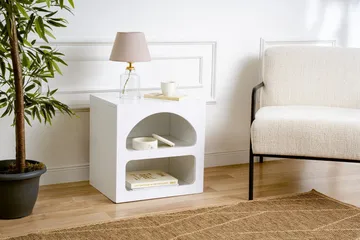 Lorin Nattbord 50 cm - Hvit - Møbler - Bord - Avlastningsbord - Sengebord & nattbord