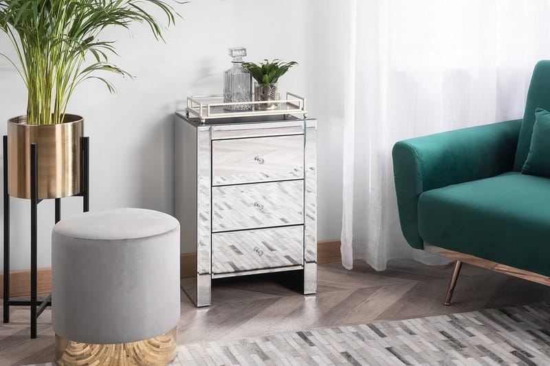 Lorris Nattbord 45 cm - Sølv - Møbler - Bord - Avlastningsbord - Sengebord & nattbord