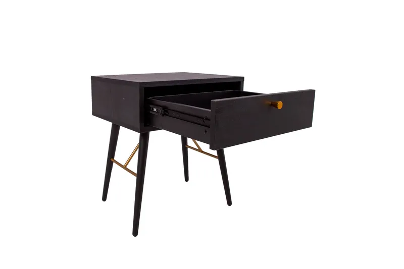 Luxemburg Nattbord Svart/Kobber - Møbler - Bord - Avlastningsbord - Sengebord & nattbord