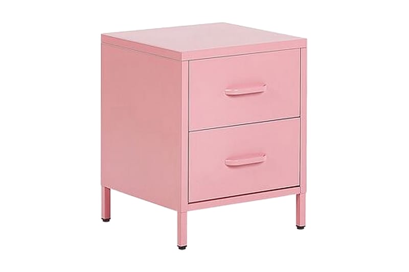 Malavin Nattbord 43 cm - Stål/Rosa - Møbler - Bord - Avlastningsbord - Sengebord & nattbord