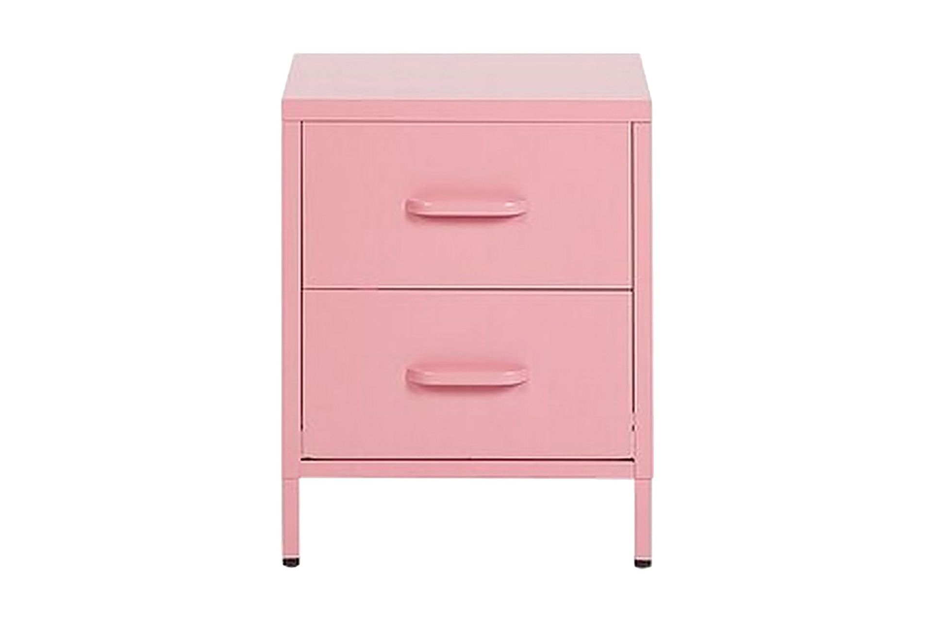 Malavin Nattbord 43 cm - Stål/Rosa