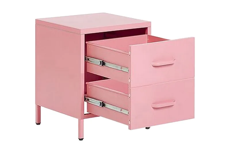 Malavin Nattbord 43 cm - Stål/Rosa - Møbler - Bord - Avlastningsbord - Sengebord & nattbord