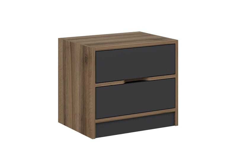 Munna Nattbord 54 cm - Valnøtt/Antrasitt - Møbler - Bord - Avlastningsbord - Sengebord & nattbord