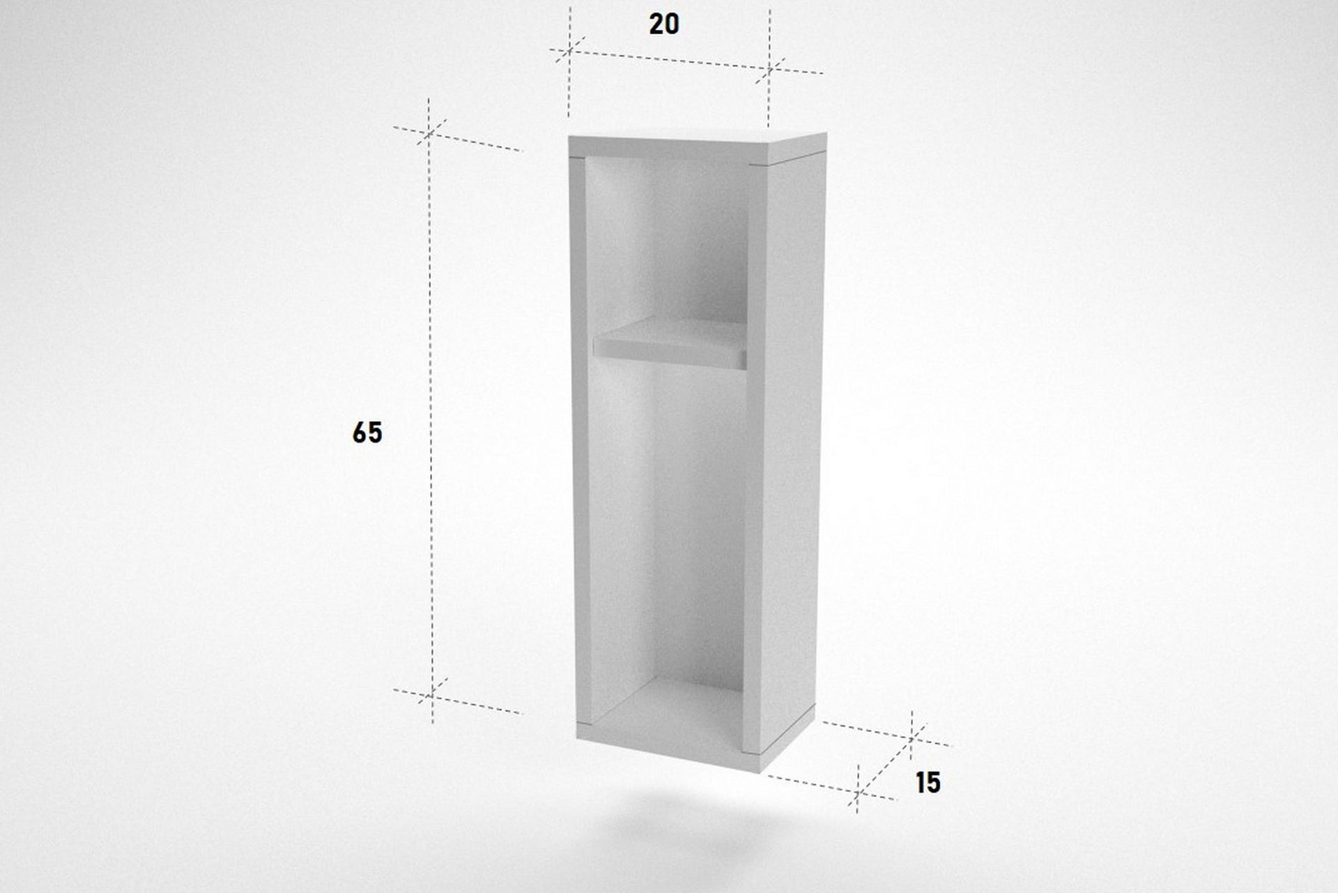 Myrvallen Nattbord 15 cm med Oppbevaring 2 Hyller - Hvit - Møbler - Bord - Avlastningsbord - Sengebord & nattbord