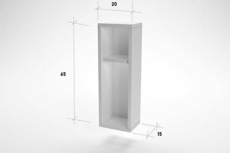 Myrvallen Nattbord 15 cm med Oppbevaring 2 Hyller - Hvit - Møbler - Bord - Avlastningsbord - Sengebord & nattbord