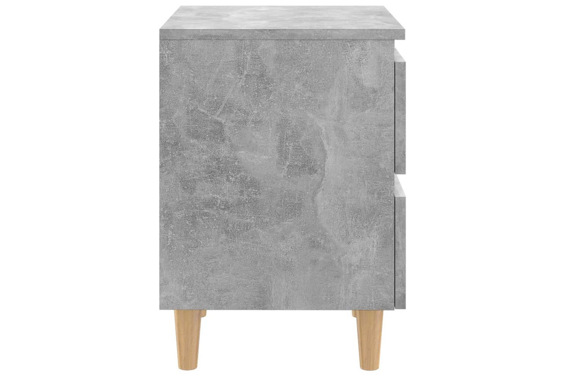 Nattbord & heltre furuben 2 stk betonggrå 40x35x50 cm - Grå - Møbler - Bord - Avlastningsbord - Sengebord & nattbord