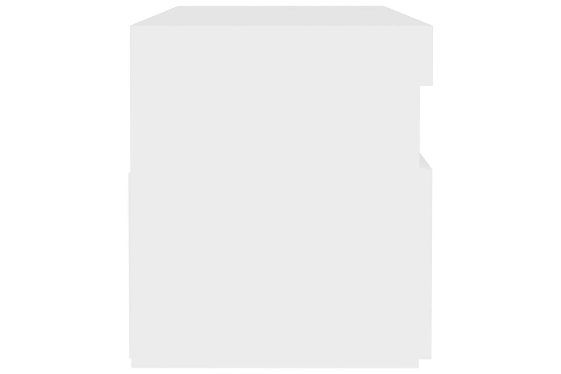 Nattbord & LED-lys 2 stk hvit 60x35x40 cm sponplate - Hvit - Møbler - Bord - Avlastningsbord - Sengebord & nattbord