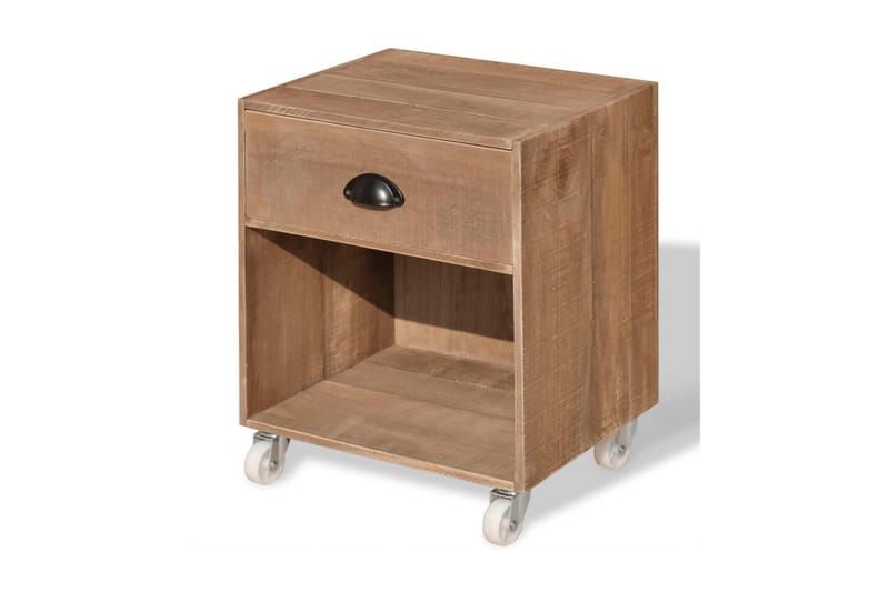 Nattbord 2 deler Brun Solid-tre - Tre - Møbler - Bord - Avlastningsbord - Sengebord & nattbord