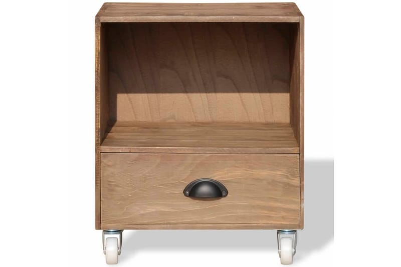 Nattbord 2 deler Brun Solid-tre - Tre - Møbler - Bord - Avlastningsbord - Sengebord & nattbord