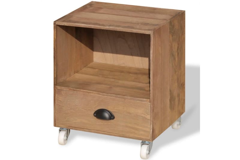 Nattbord 2 deler Brun Solid-tre - Tre - Møbler - Bord - Avlastningsbord - Sengebord & nattbord