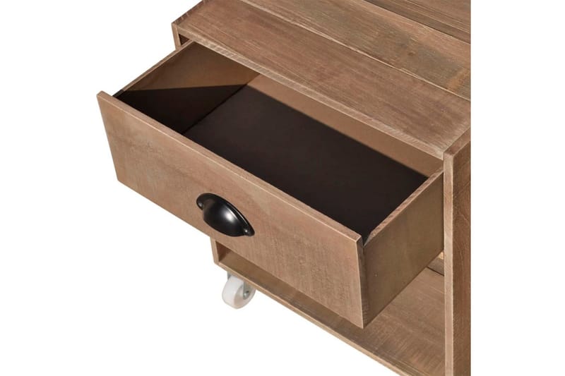 Nattbord 2 deler Brun Solid-tre - Tre - Møbler - Bord - Avlastningsbord - Sengebord & nattbord