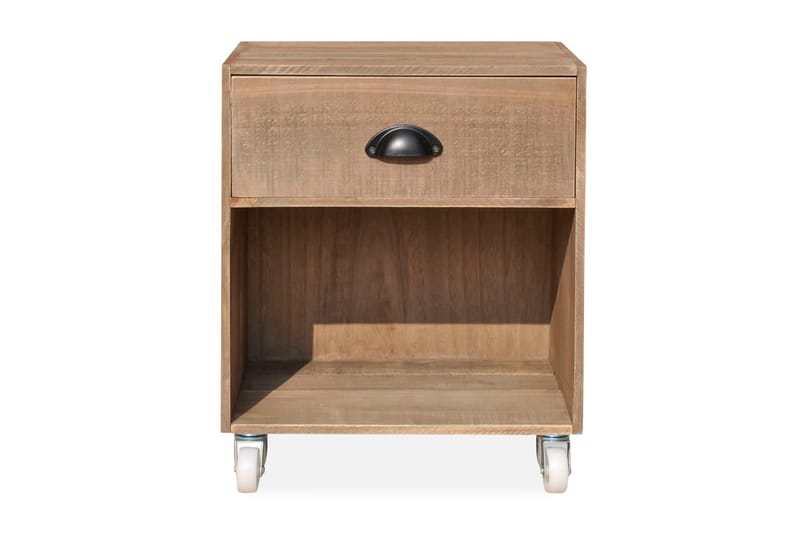 Nattbord 2 deler Brun Solid-tre - Tre - Møbler - Bord - Avlastningsbord - Sengebord & nattbord