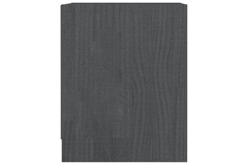 Nattbord 2 stk 35,5x33,5x41,5 cm heltre furu grå - Grå - Sengebord & nattbord