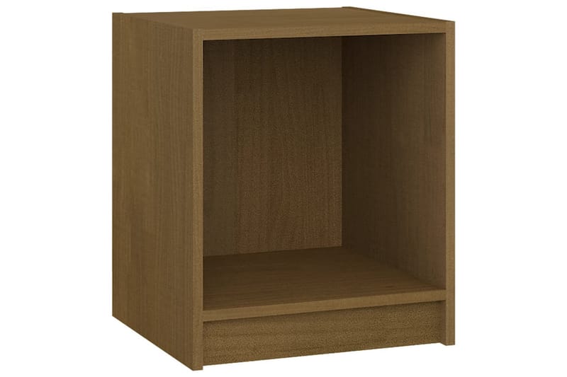 Nattbord 2 stk 35,5x33,5x41,5 cm heltre furu honningbrun - Brun - Møbler - Bord - Avlastningsbord - Sengebord & nattbord