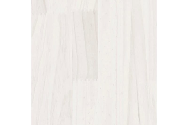 Nattbord 2 stk 35,5x33,5x41,5 cm heltre furu hvit - Hvit - Sengebord & nattbord