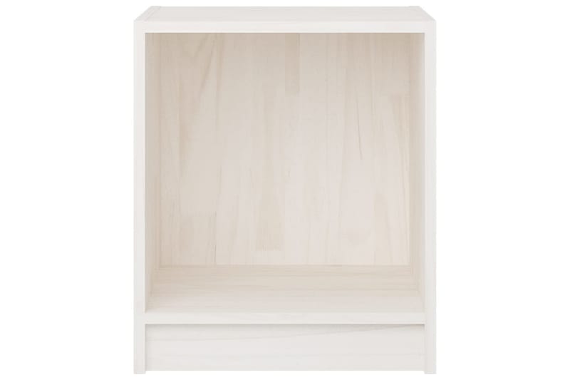 Nattbord 2 stk 35,5x33,5x41,5 cm heltre furu hvit - Hvit - Sengebord & nattbord