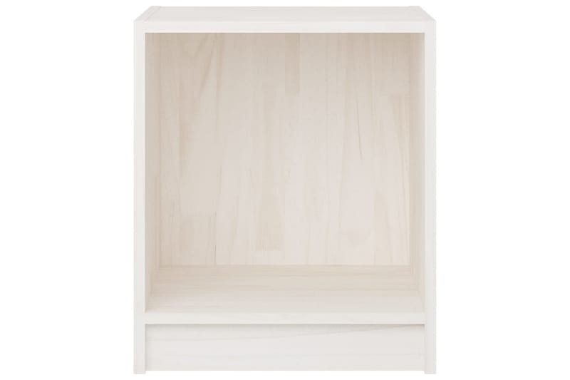 Nattbord 2 stk 35,5x33,5x41,5 cm heltre furu hvit - Hvit - Møbler - Bord - Avlastningsbord - Sengebord & nattbord