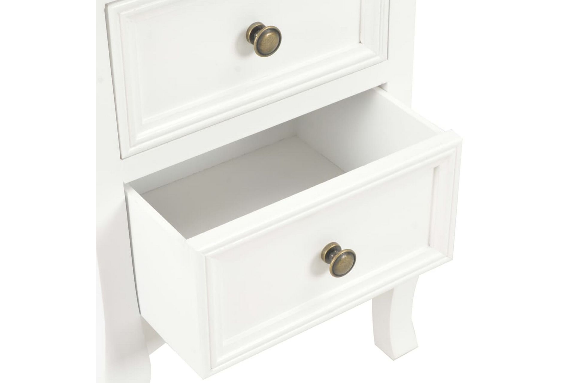 Nattbord 2 stk 35x30x49 MDF hvit - Møbler - Bord - Avlastningsbord - Sengebord & nattbord