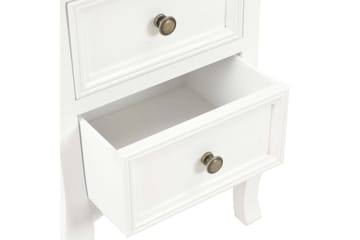 Nattbord 2 stk 35x30x49 MDF hvit - Møbler - Bord - Avlastningsbord - Sengebord & nattbord