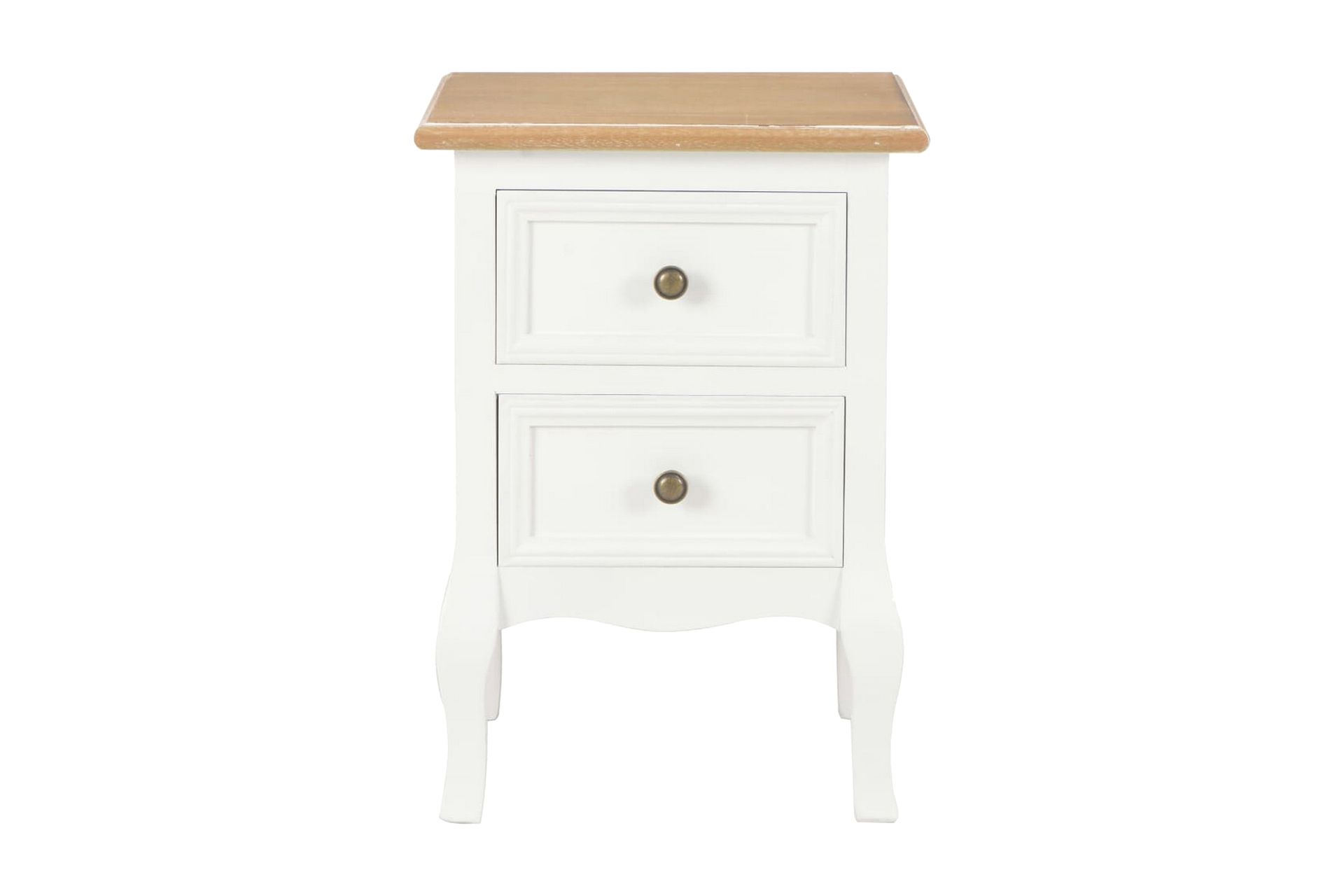 Nattbord 2 stk 35x30x49 MDF hvit - Møbler - Bord - Avlastningsbord - Sengebord & nattbord