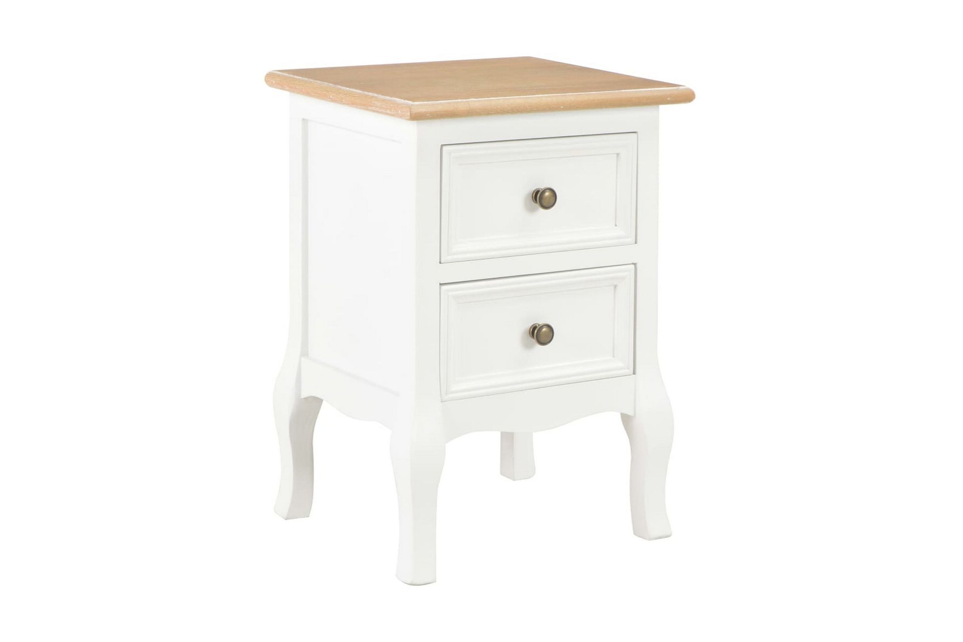 Nattbord 2 stk 35x30x49 MDF hvit - Møbler - Bord - Avlastningsbord - Sengebord & nattbord