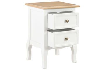 Nattbord 2 stk 35x30x49 MDF hvit - Møbler - Bord - Avlastningsbord - Sengebord & nattbord