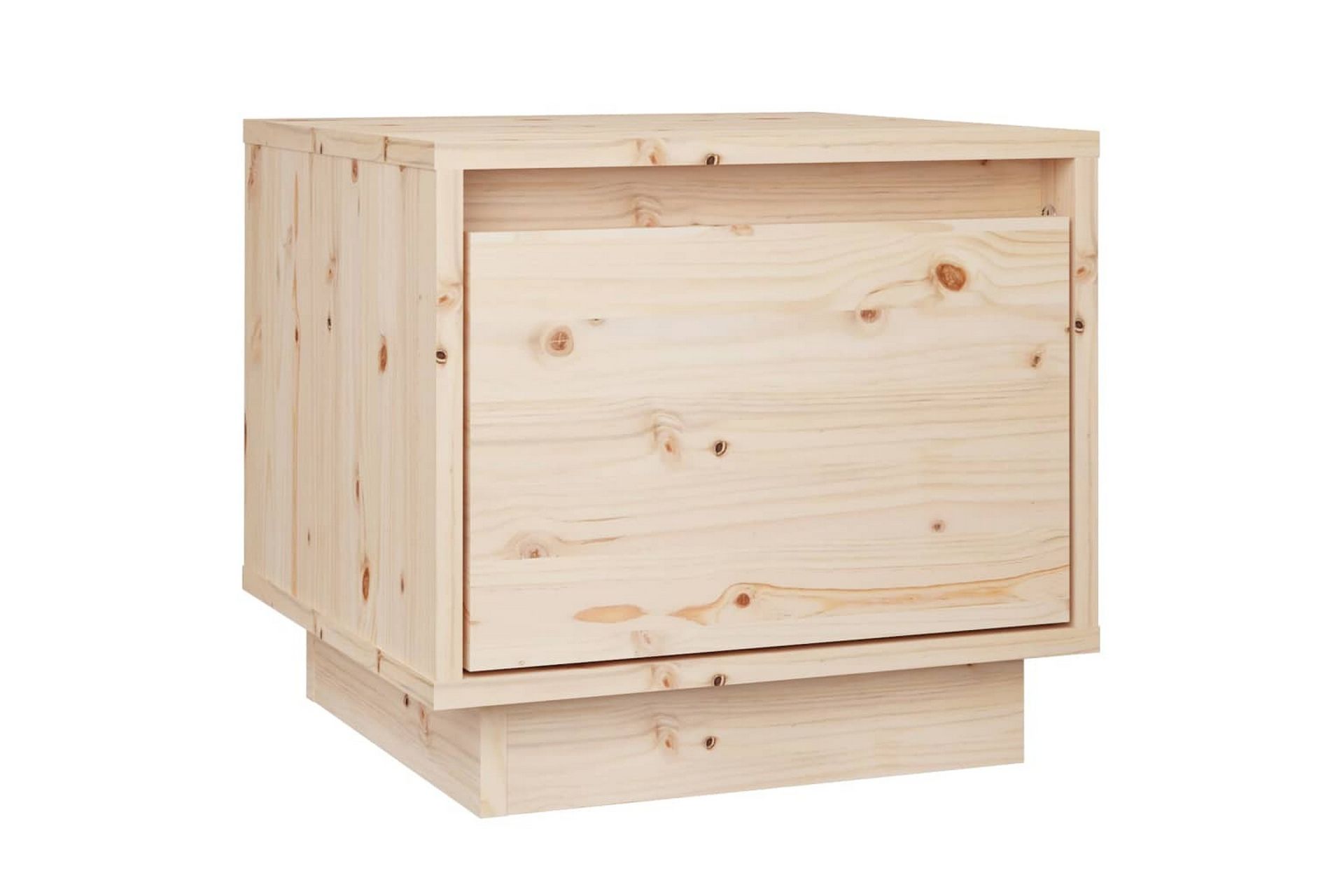 Nattbord 2 stk 35x34x32 cm heltre furu - Brun - Møbler - Bord - Avlastningsbord - Sengebord & nattbord