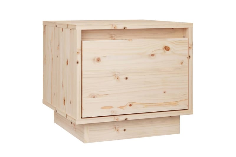 Nattbord 2 stk 35x34x32 cm heltre furu - Brun - Sengebord & nattbord