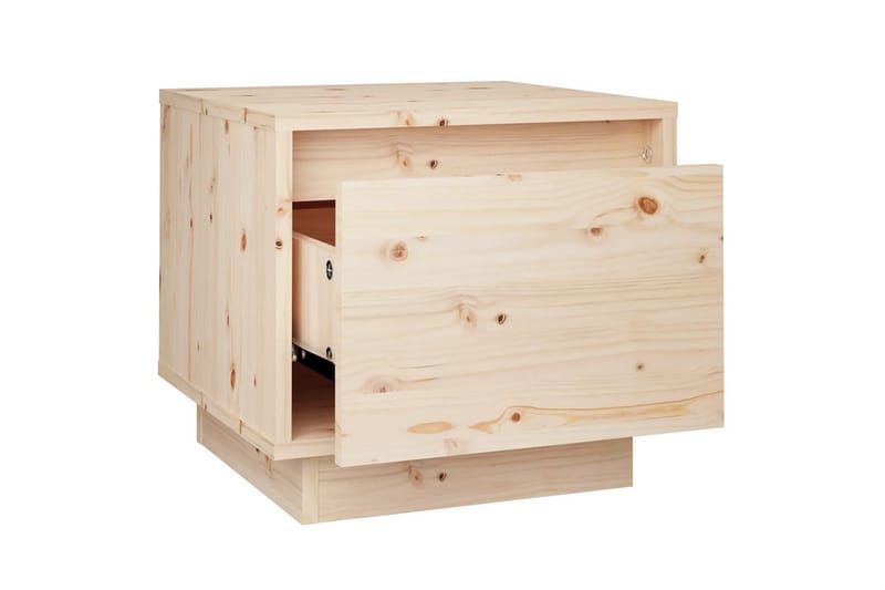 Nattbord 2 stk 35x34x32 cm heltre furu - Brun - Møbler - Bord - Avlastningsbord - Sengebord & nattbord