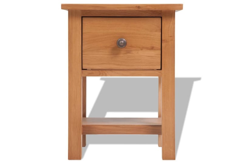 Nattbord 2 stk 36x30x47 cm heltre eik - Brun - Møbler - Bord - Avlastningsbord - Sengebord & nattbord