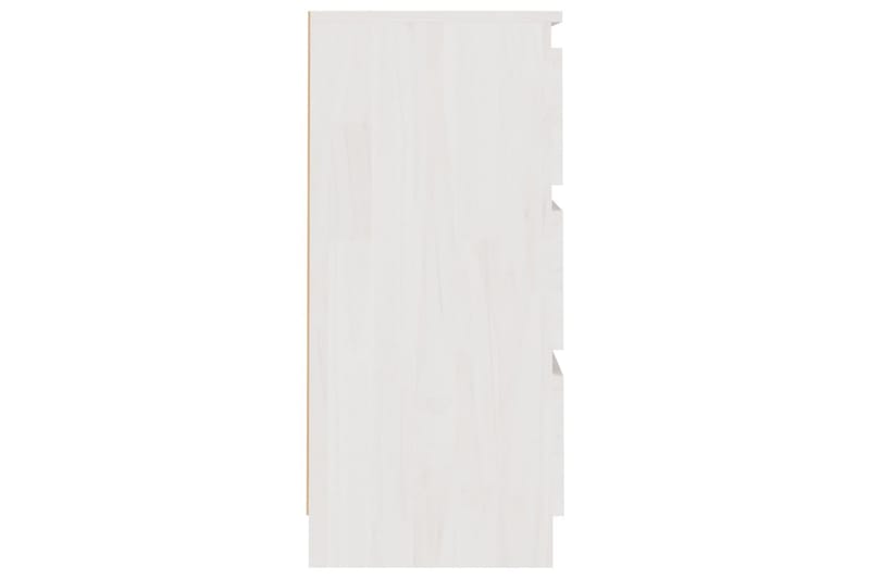 Nattbord 2 stk 40x29,5x64 cm heltre furu hvit - Hvit - Møbler - Bord - Avlastningsbord - Sengebord & nattbord