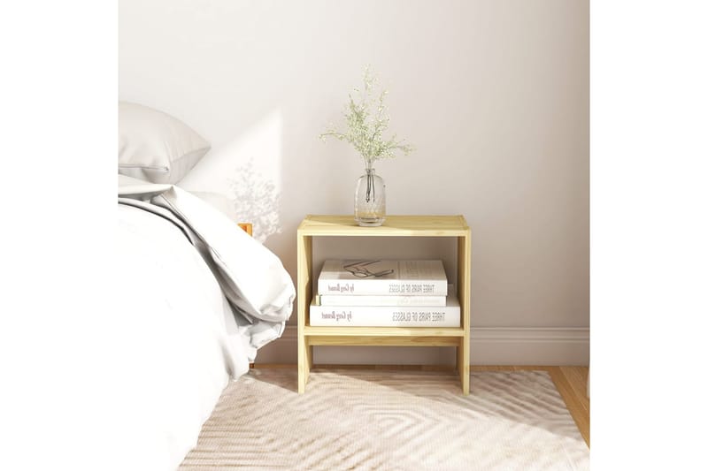 Nattbord 2 stk 40x30,5x40 cm heltre furu - Brun - Møbler - Bord - Avlastningsbord - Sengebord & nattbord