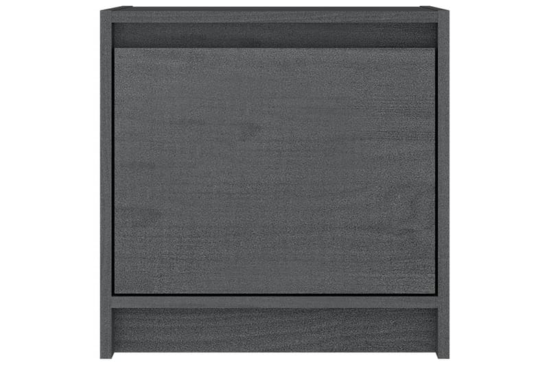 Nattbord 2 stk 40x30,5x40 cm heltre furu - Grå - Sengebord & nattbord