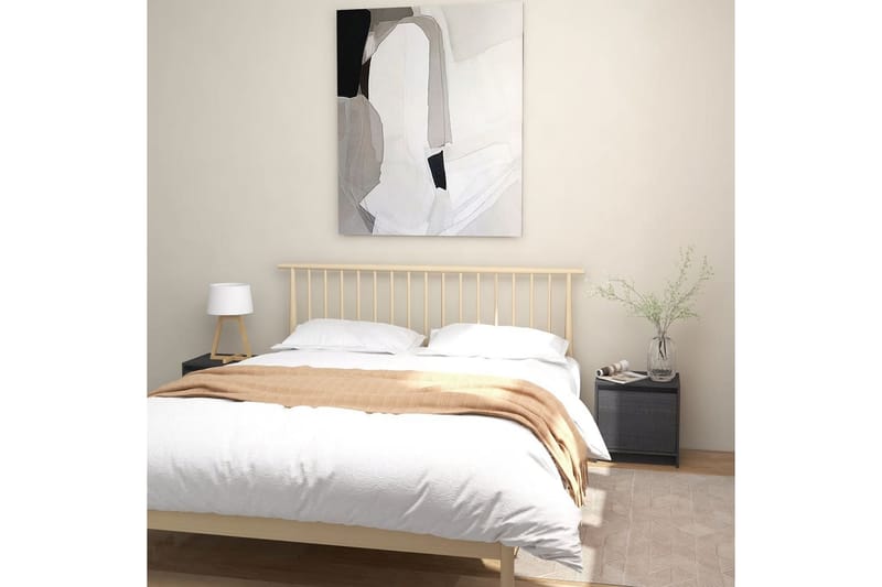Nattbord 2 stk 40x30,5x40 cm heltre furu - Grå - Møbler - Bord - Avlastningsbord - Sengebord & nattbord