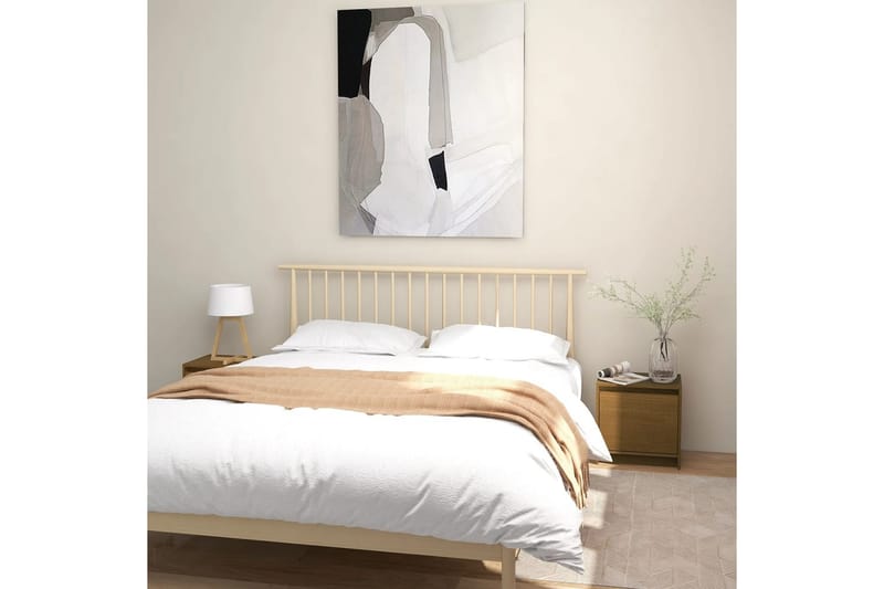 Nattbord 2 stk 40x30,5x40 cm heltre furu honningbrun - Brun - Møbler - Bord - Avlastningsbord - Sengebord & nattbord