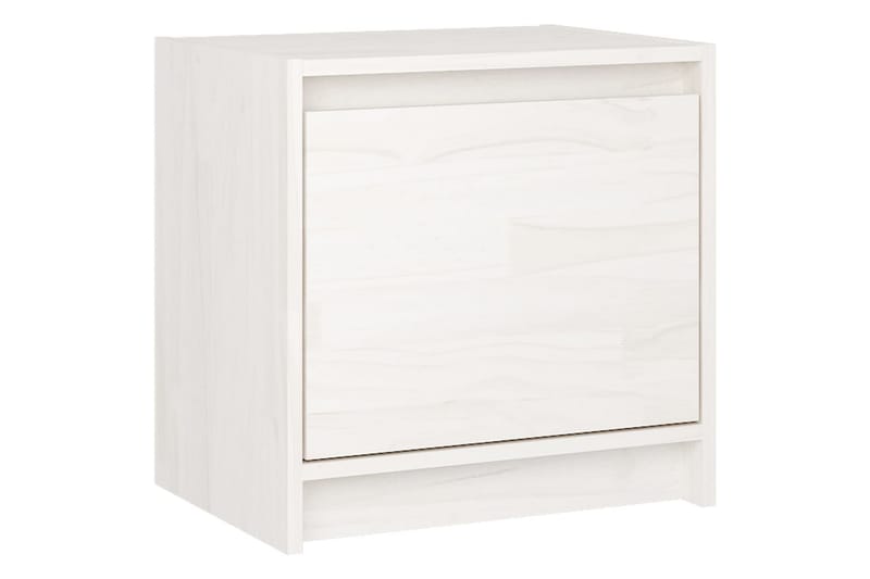 Nattbord 2 stk 40x30,5x40 cm heltre furu hvit - Hvit - Møbler - Bord - Avlastningsbord - Sengebord & nattbord