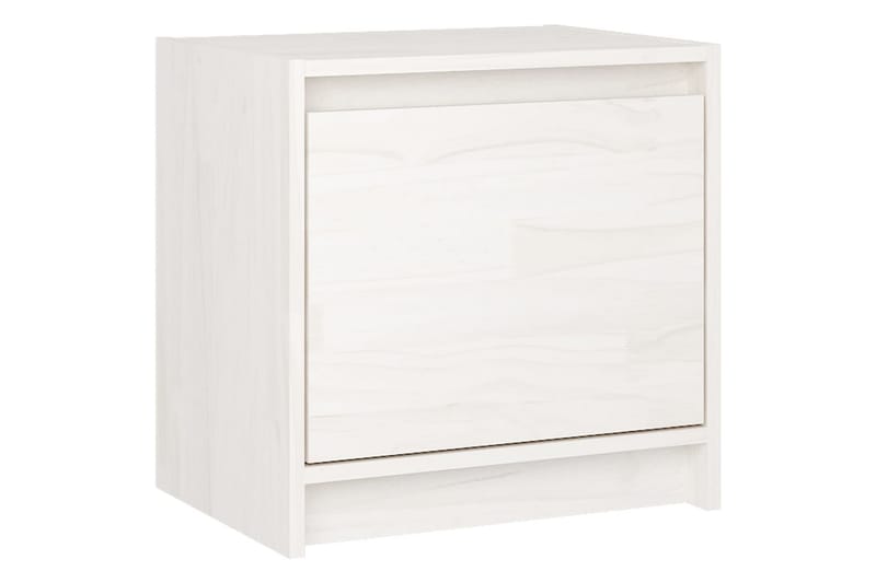 Nattbord 2 stk 40x30,5x40 cm heltre furu hvit - Hvit - Sengebord & nattbord