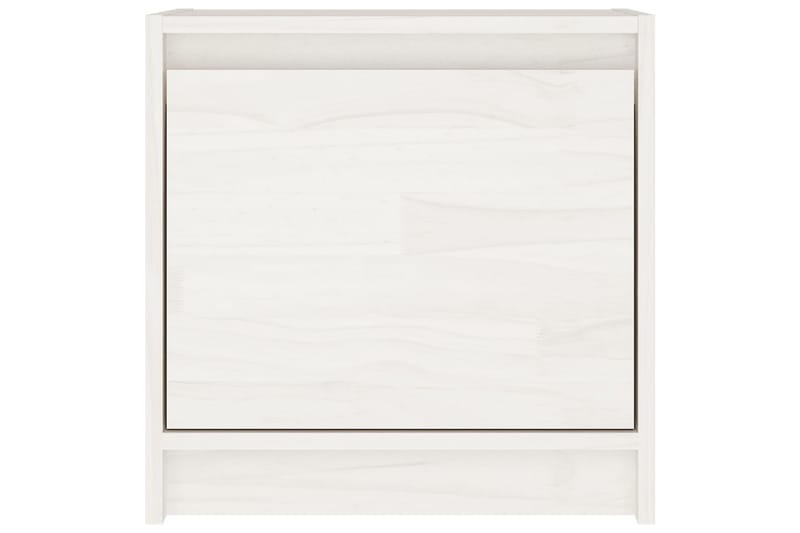 Nattbord 2 stk 40x30,5x40 cm heltre furu hvit - Hvit - Møbler - Bord - Avlastningsbord - Sengebord & nattbord