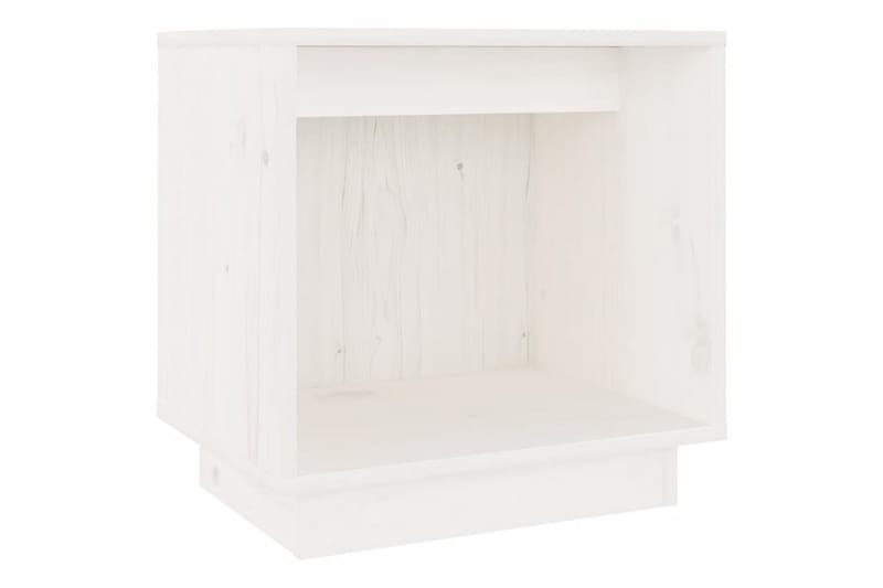 Nattbord 2 stk 40x30x40 heltre furu hvit - Hvit - Møbler - Bord - Avlastningsbord - Sengebord & nattbord