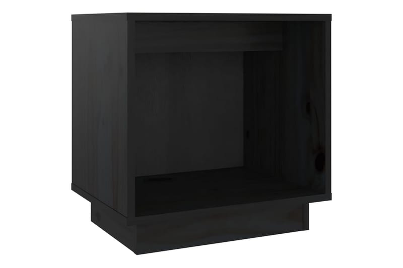 Nattbord 2 stk 40x30x40 heltre furu svart - Svart - Møbler - Bord - Avlastningsbord - Sengebord & nattbord