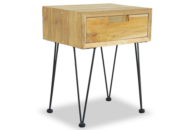 Nattbord 2 stk 40x30x50 cm heltre teak - Møbler - Bord - Avlastningsbord - Sengebord & nattbord