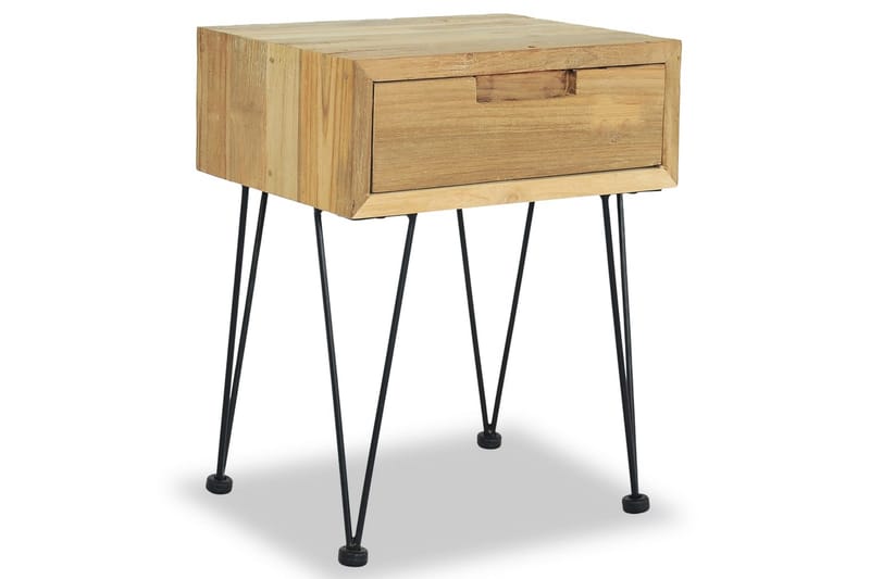 Nattbord 2 stk 40x30x50 cm heltre teak - Sengebord & nattbord