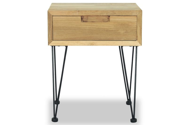Nattbord 2 stk 40x30x50 cm heltre teak - Møbler - Bord - Avlastningsbord - Sengebord & nattbord