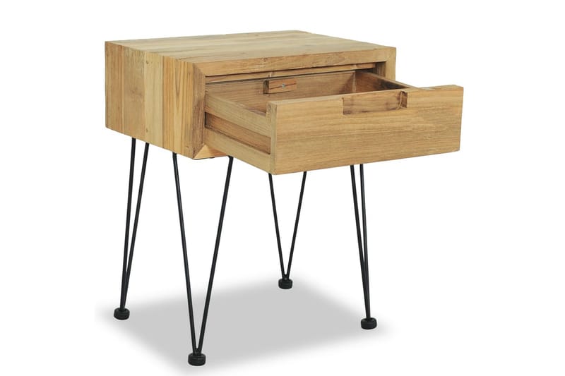 Nattbord 2 stk 40x30x50 cm heltre teak - Møbler - Bord - Avlastningsbord - Sengebord & nattbord