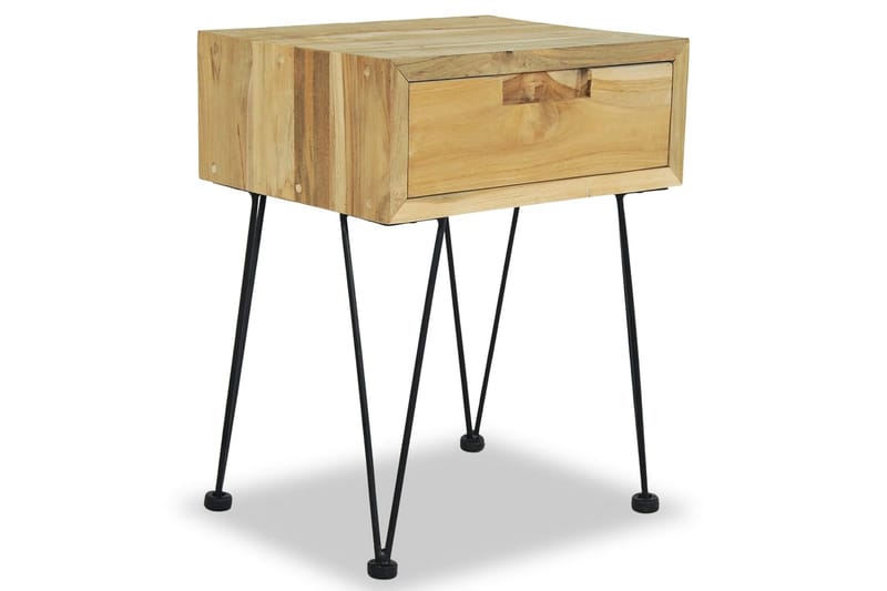 Nattbord 2 stk 40x30x50 cm heltre teak - Sengebord & nattbord