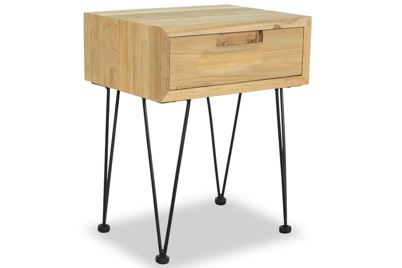 Nattbord 2 stk 40x30x50 cm heltre teak - Møbler - Bord - Avlastningsbord - Sengebord & nattbord