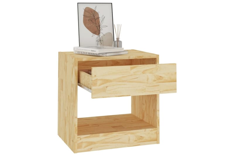 Nattbord 2 stk 40x31x40 cm heltre furu - Brun - Sengebord & nattbord