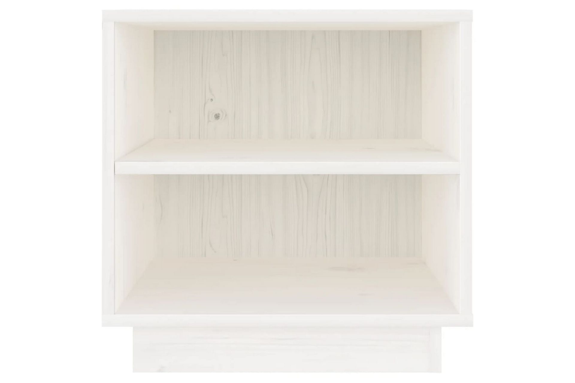 Nattbord 2 stk 40x34x40 cm heltre furu hvit - Hvit - Møbler - Bord - Avlastningsbord - Sengebord & nattbord