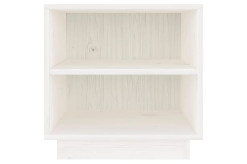 Nattbord 2 stk 40x34x40 cm heltre furu hvit - Hvit - Møbler - Bord - Avlastningsbord - Sengebord & nattbord